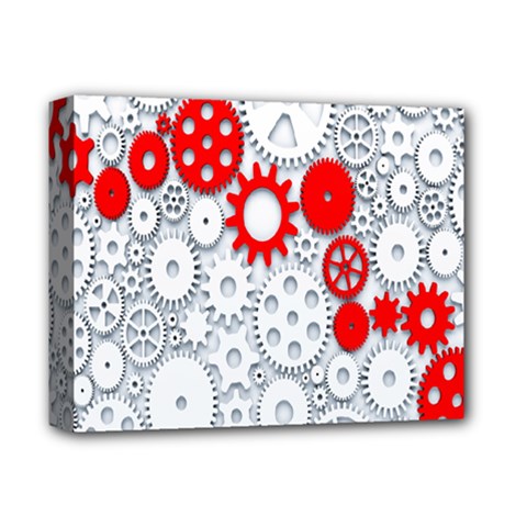 Iron Chain White Red Deluxe Canvas 14  X 11 