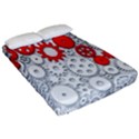 Iron Chain White Red Fitted Sheet (Queen Size) View2