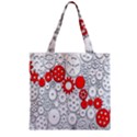 Iron Chain White Red Zipper Grocery Tote Bag View2