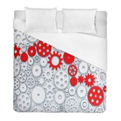 Iron Chain White Red Duvet Cover (full/ Double Size) by Mariart