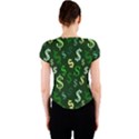 Money Us Dollar Green Crew Neck Crop Top View2