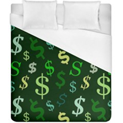 Money Us Dollar Green Duvet Cover (California King Size)