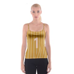 Number 1 Line Vertical Yellow Pink Orange Wave Chevron Spaghetti Strap Top