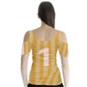 Number 1 Line Vertical Yellow Pink Orange Wave Chevron Butterfly Sleeve Cutout Tee  View2