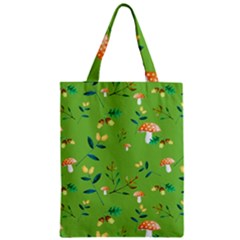 Mushrooms Flower Leaf Tulip Zipper Classic Tote Bag