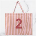 Number 2 Line Vertical Red Pink Wave Chevron Zipper Large Tote Bag View1