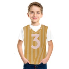 Number 3 Line Vertical Yellow Pink Orange Wave Chevron Kids  Sportswear by Mariart