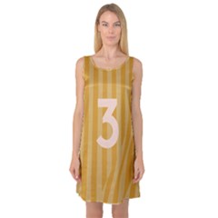 Number 3 Line Vertical Yellow Pink Orange Wave Chevron Sleeveless Satin Nightdress by Mariart