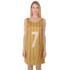 Number 7 Line Vertical Yellow Pink Orange Wave Chevron Sleeveless Satin Nightdress by Mariart