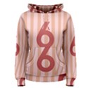 Number 6 Line Vertical Red Pink Wave Chevron Women s Pullover Hoodie View1