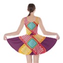 Plaster Scratch Sore Polka Line Purple Yellow Skater Dress View2