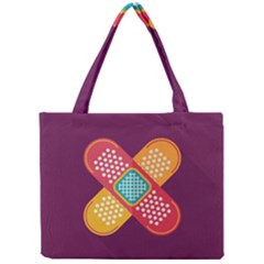 Plaster Scratch Sore Polka Line Purple Yellow Mini Tote Bag by Mariart