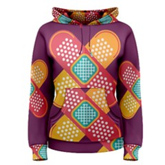 Plaster Scratch Sore Polka Line Purple Yellow Women s Pullover Hoodie by Mariart