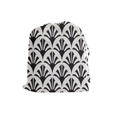 Parade Art Deco Style Neutral Vinyl Drawstring Pouches (large)  by Mariart