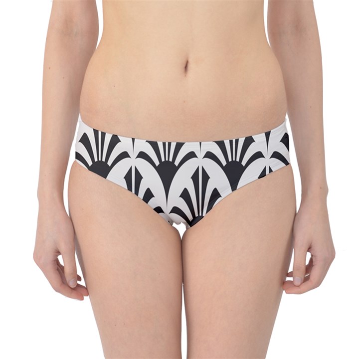 Parade Art Deco Style Neutral Vinyl Hipster Bikini Bottoms