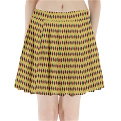 Points Cells Paint Texture Plaid Triangle Polka Pleated Mini Skirt by Mariart