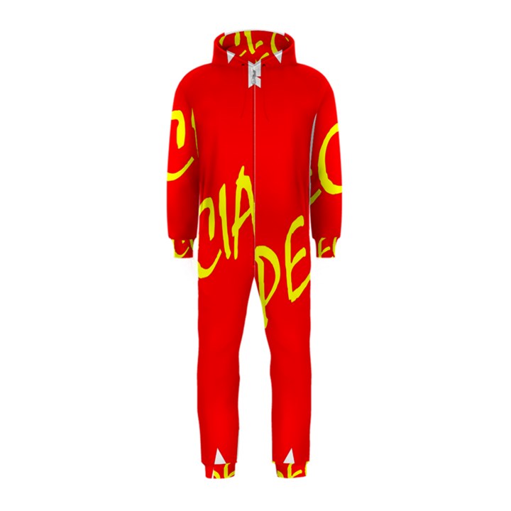 Special Sale Spot Red Yellow Polka Hooded Jumpsuit (Kids)