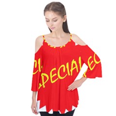 Special Sale Spot Red Yellow Polka Flutter Tees