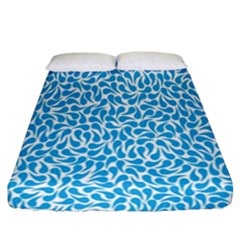 Pattern Blue Fitted Sheet (california King Size)