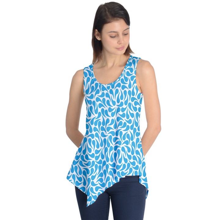 Pattern Blue Sleeveless Tunic