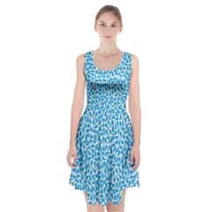 Pattern Blue Racerback Midi Dress