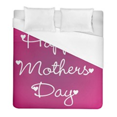 Valentine Happy Mothers Day Pink Heart Love Duvet Cover (full/ Double Size) by Mariart