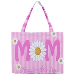 Valentine Happy Mothers Day Pink Heart Love Sunflower Flower Mini Tote Bag by Mariart