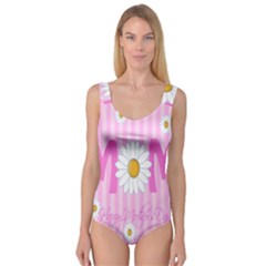 Valentine Happy Mothers Day Pink Heart Love Sunflower Flower Princess Tank Leotard  by Mariart