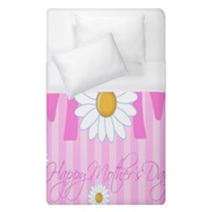 Valentine Happy Mothers Day Pink Heart Love Sunflower Flower Duvet Cover (single Size) by Mariart