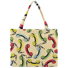 Telephone Cable Green Nyellow Red Blue Mini Tote Bag by Mariart