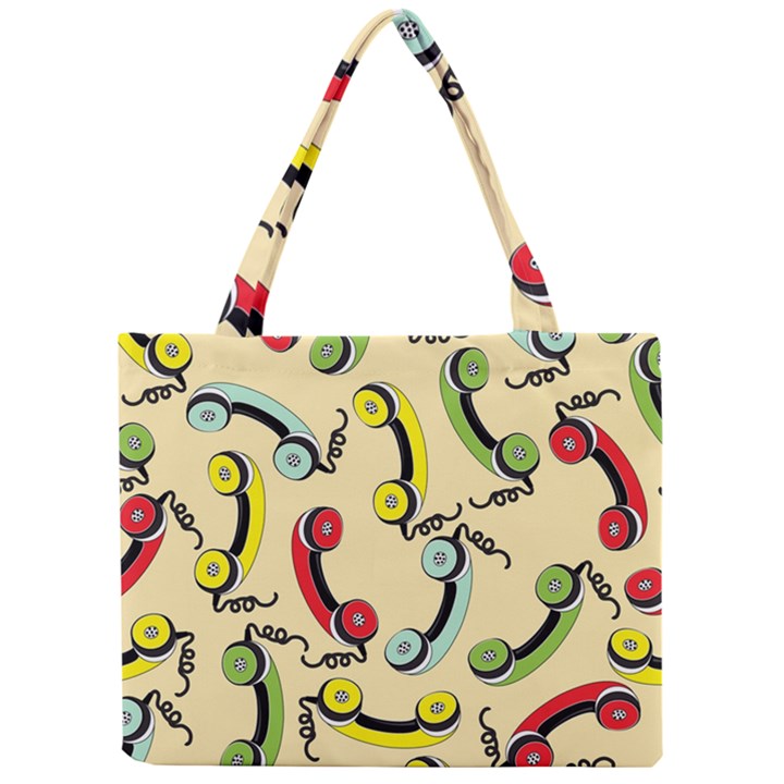 Telephone Cable Green Nyellow Red Blue Mini Tote Bag