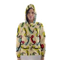 Telephone Cable Green Nyellow Red Blue Hooded Wind Breaker (Women) View1