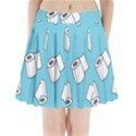 Roller Tissue White Blue Restroom Pleated Mini Skirt View1