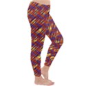 Linje Chevron Blue Yellow Brown Classic Winter Leggings View3