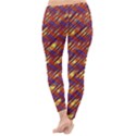 Linje Chevron Blue Yellow Brown Classic Winter Leggings View4