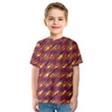 Linje Chevron Blue Yellow Brown Kids  Sport Mesh Tee View1