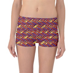 Linje Chevron Blue Yellow Brown Boyleg Bikini Bottoms by Mariart