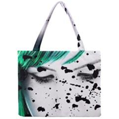 Beauty Woman Close Up Artistic Portrait Mini Tote Bag by dflcprints