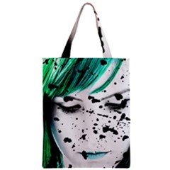 Beauty Woman Close Up Artistic Portrait Zipper Classic Tote Bag by dflcprints