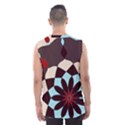 Red and Black Flower Pattern Men s Basketball Tank Top View2