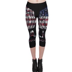 Usa Bowling  Capri Leggings  by Valentinaart