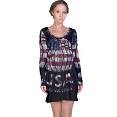 Usa Bowling  Long Sleeve Nightdress by Valentinaart