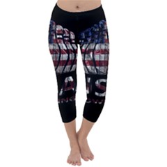 Usa Bowling  Capri Winter Leggings  by Valentinaart