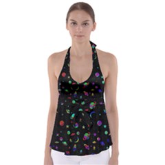 Space Pattern Babydoll Tankini Top by Valentinaart