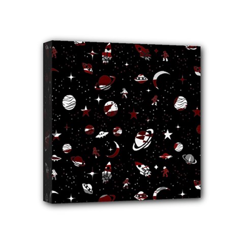 Space Pattern Mini Canvas 4  X 4  by Valentinaart