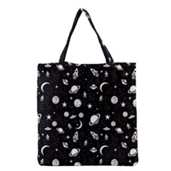 Space Pattern Grocery Tote Bag by Valentinaart