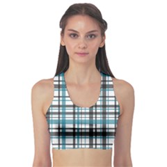 Plaid Pattern Sports Bra by Valentinaart