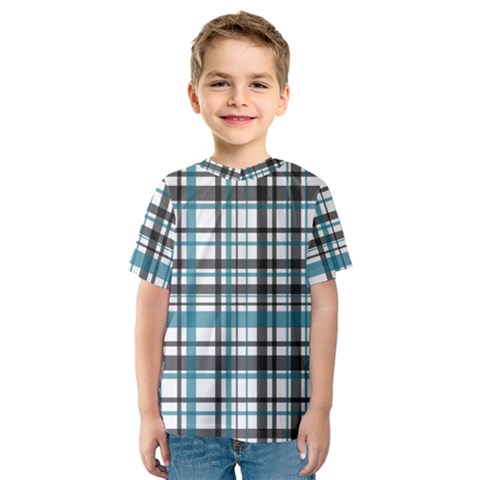 Plaid Pattern Kids  Sport Mesh Tee by Valentinaart