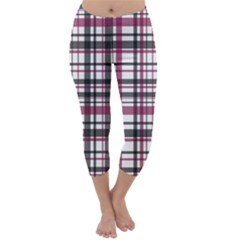 Plaid Pattern Capri Winter Leggings  by Valentinaart