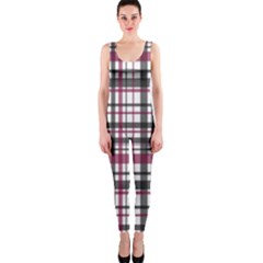 Plaid Pattern Onepiece Catsuit by Valentinaart